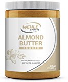 Mandelbutter 1kg – Premium Mandelmus – Wehle Sports Almond Butter natürliches Nussmus veganer/ vegetarischer Brotaufstrich für Smoothies, Backen, Snack (Smooth, 1kg)